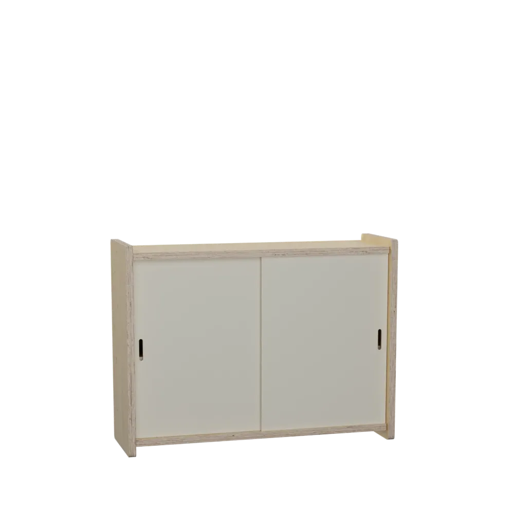Armoire coulissante de 71 × 22 × 53 cm, portes blanches