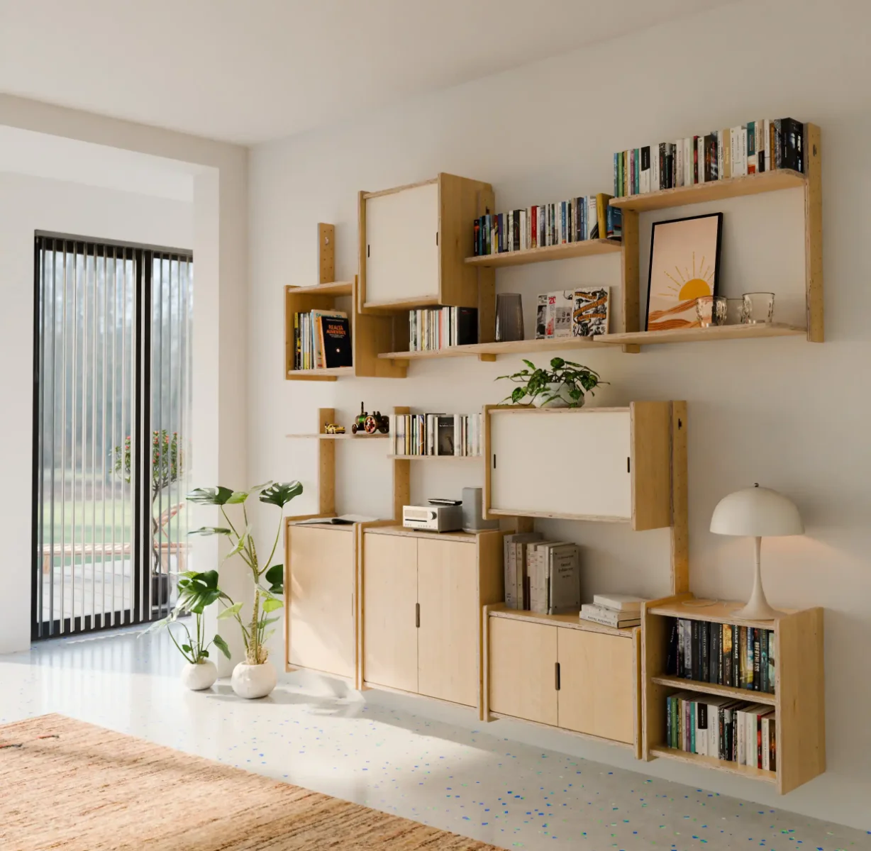 Bibliothèque WALL_ter dans maison moderne