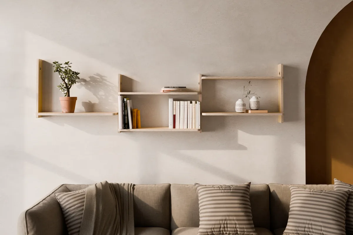 Étagère murale WALL_ter Mini dans un salon lumineux